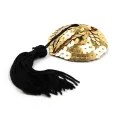 Herzförmige Nippelabdeckung mit Goldenen Pailletten von Latetobed BDSM Line