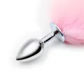 Analplug mit Rosa-Weissem Schwanz Grösse S von Latetobed BDSM Line