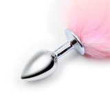 Analplug mit Rosa-Weissem Schwanz Grösse S von Latetobed BDSM Line | Fesselliebe.de