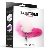 Analplug mit Rosa-Weissem Schwanz Grösse S von Latetobed BDSM Line | Fesselliebe.de