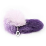 Analplug Lila und Weiss Fuchsschwanz Grösse S von Latetobed BDSM Line | Fesselliebe.de
