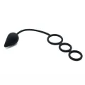 Analplug mit Penisringen aus Silikon von Latex Play