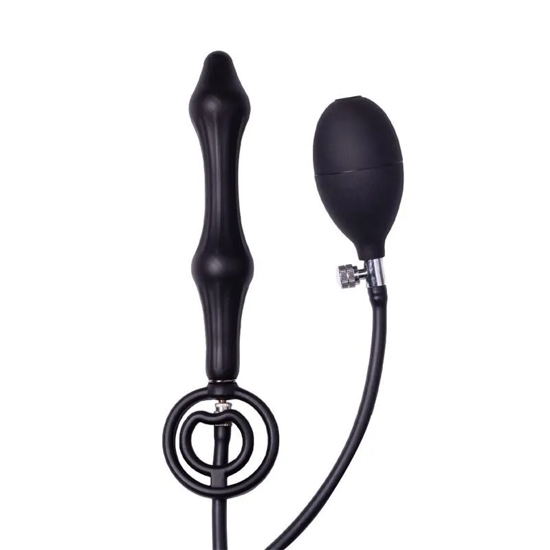 Aufblasbarer Analplug mit Doppelballon und Pumpe von Latex Play | Fesselliebe.de