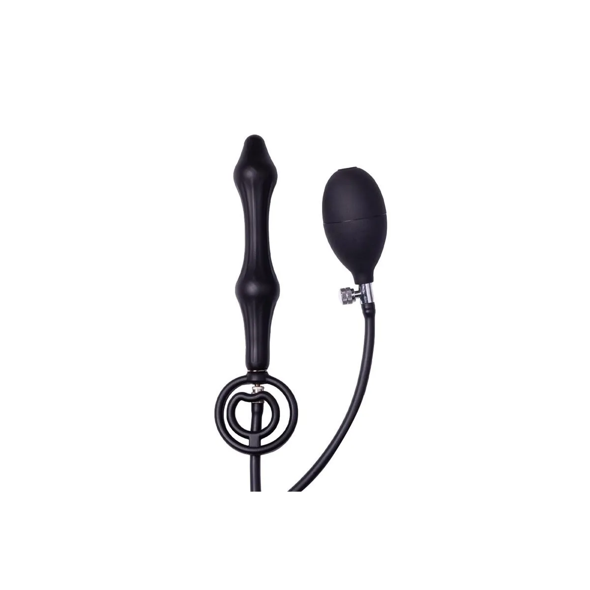 Aufblasbarer Analplug mit Doppelballon und Pumpe von Latex Play | Fesselliebe.de