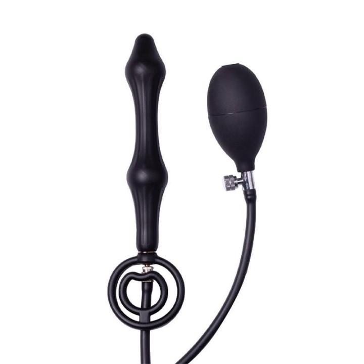 Aufblasbarer Analplug mit Doppelballon und Pumpe von Latex Play | Fesselliebe.de