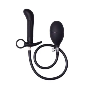 Aufblasbarer Analplug mit Pumpe Schwarz von Latex Play | Fesselliebe.de