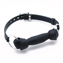 Mundknebel mit Hundeknochen aus Silikon von Latex Play | Fesselliebe.de