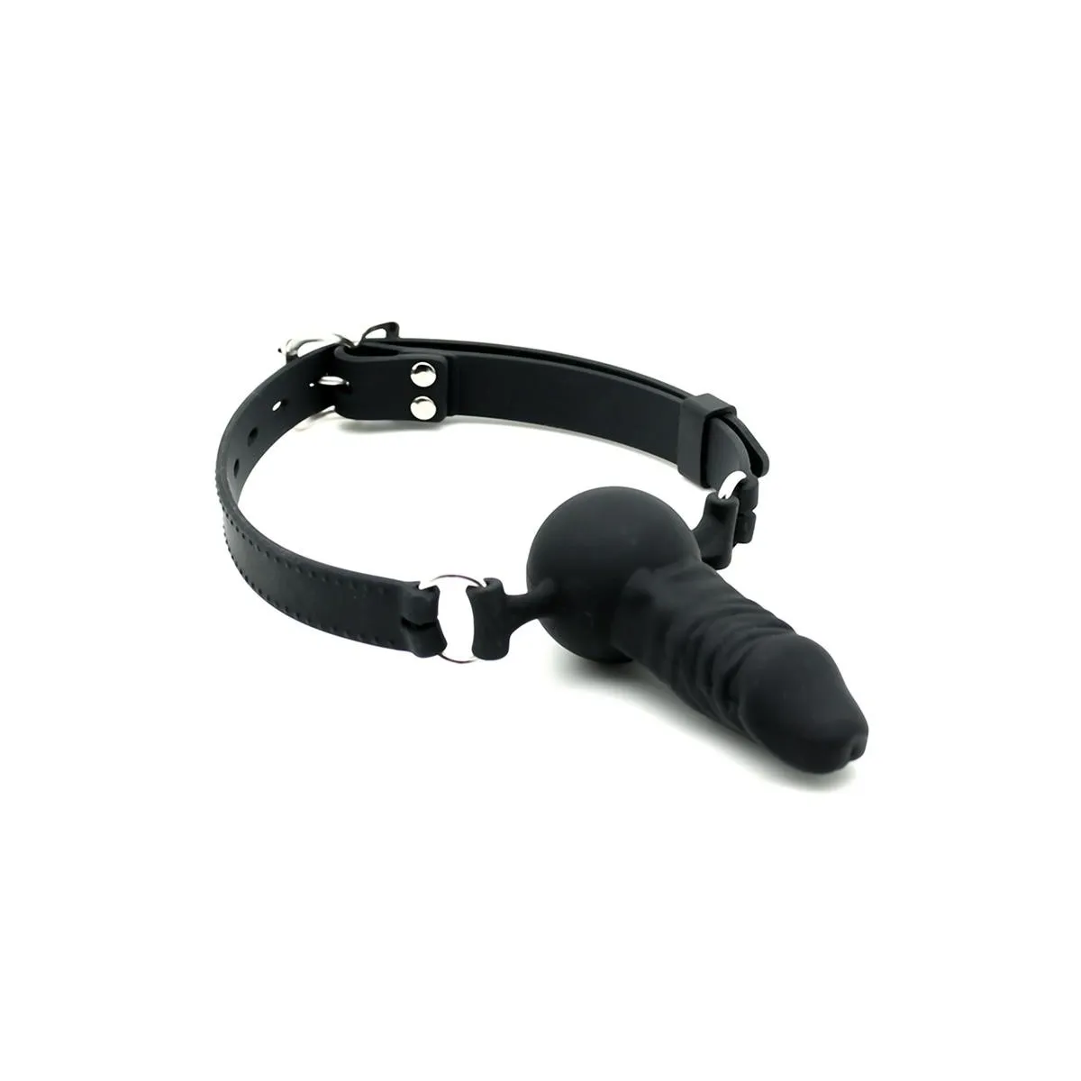 Mundknebel mit Penis aus Silikon von Latex Play | Fesselliebe.de