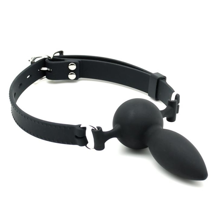 Mundknebel mit Plug aus Silikon von Latex Play | Fesselliebe.de