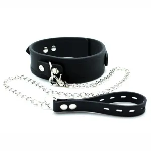Halsband mit Leine aus Silikon von Latex Play