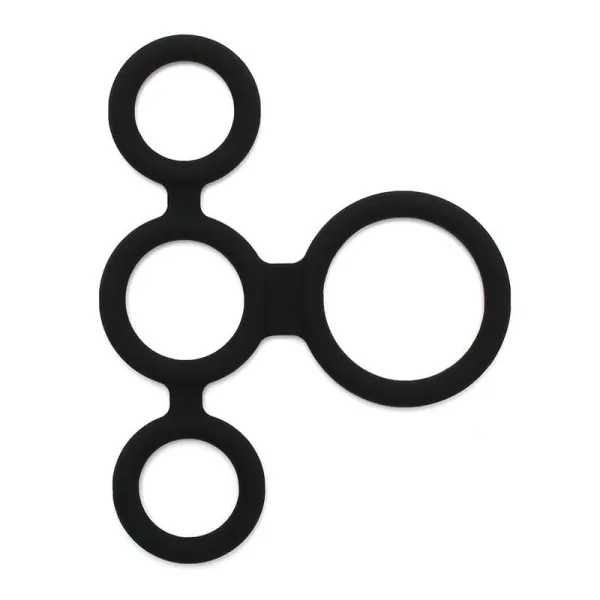 Quatro Penisring und Hodenspalter von Latex Play | Fesselliebe.de
