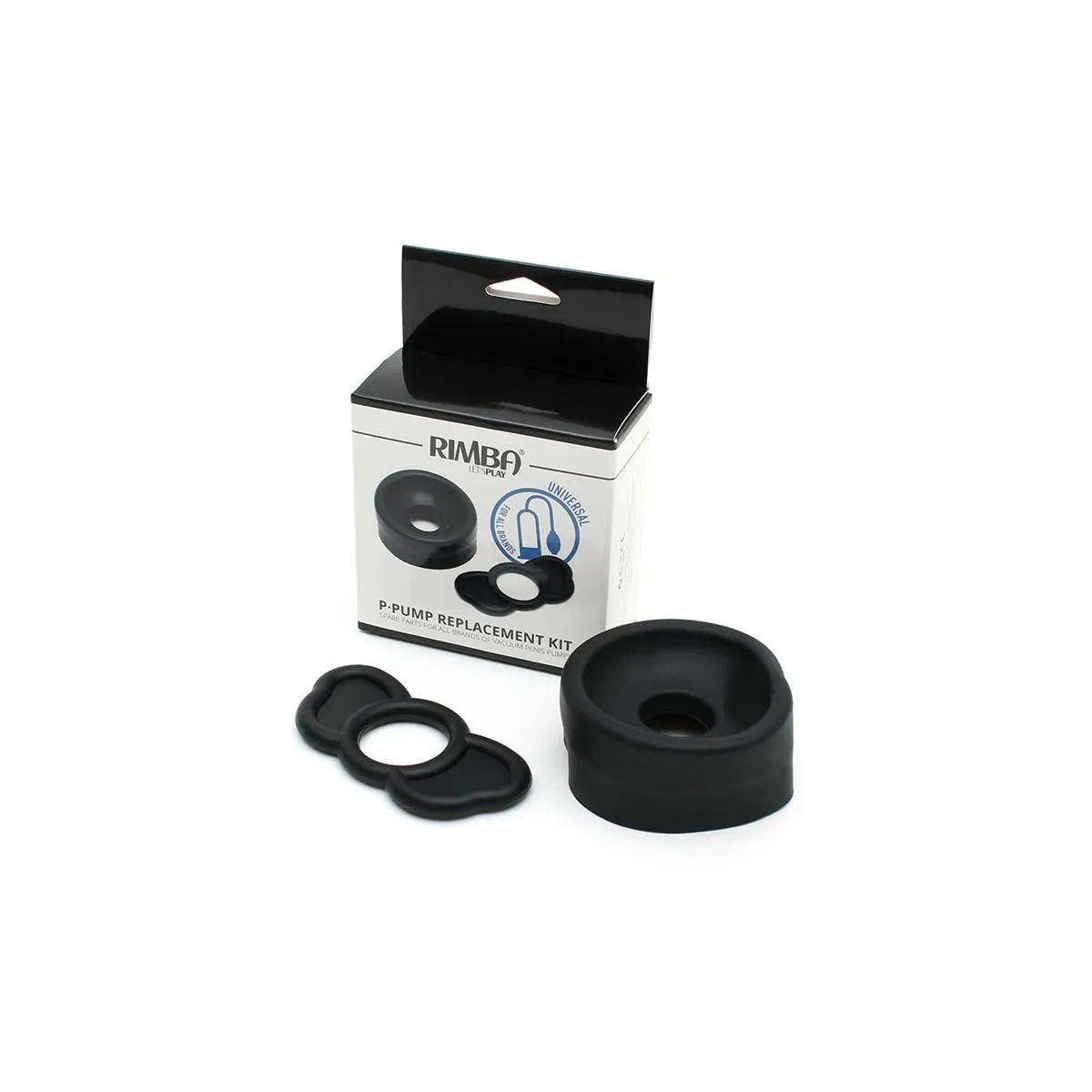 P-Pump Ersatzset mit 2 Ringen – Schwarz von Rimba Toys | Fesselliebe.de