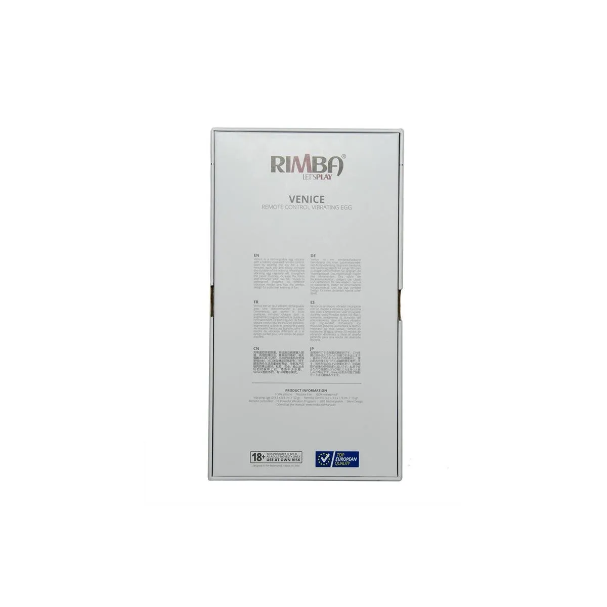 Eiervibrator mit Fernbedienung Venice Schwarz von Rimba Toys | Fesselliebe.de