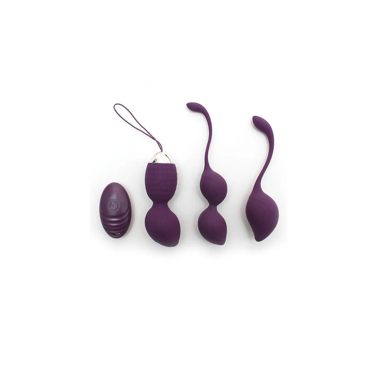 Vibrierendes Kegelkugel-Set mit Fernbedienung Rimini Lila von Rimba Toys | Fesselliebe.de