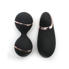 Vibrierendes Kegelball-Set Ibiza Schwarz von Rimba Toys | Fesselliebe.de