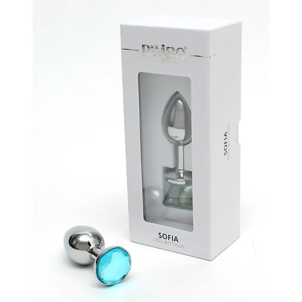 Metall-Analplug Sofia Blau Jewel von Rimba Toys | Fesselliebe.de