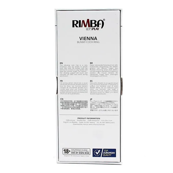 Bunny Cockring Wien Schwarz von Rimba Toys | Fesselliebe.de