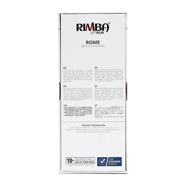 Beatle Cockring Rom Schwarz von Rimba Toys | Fesselliebe.de