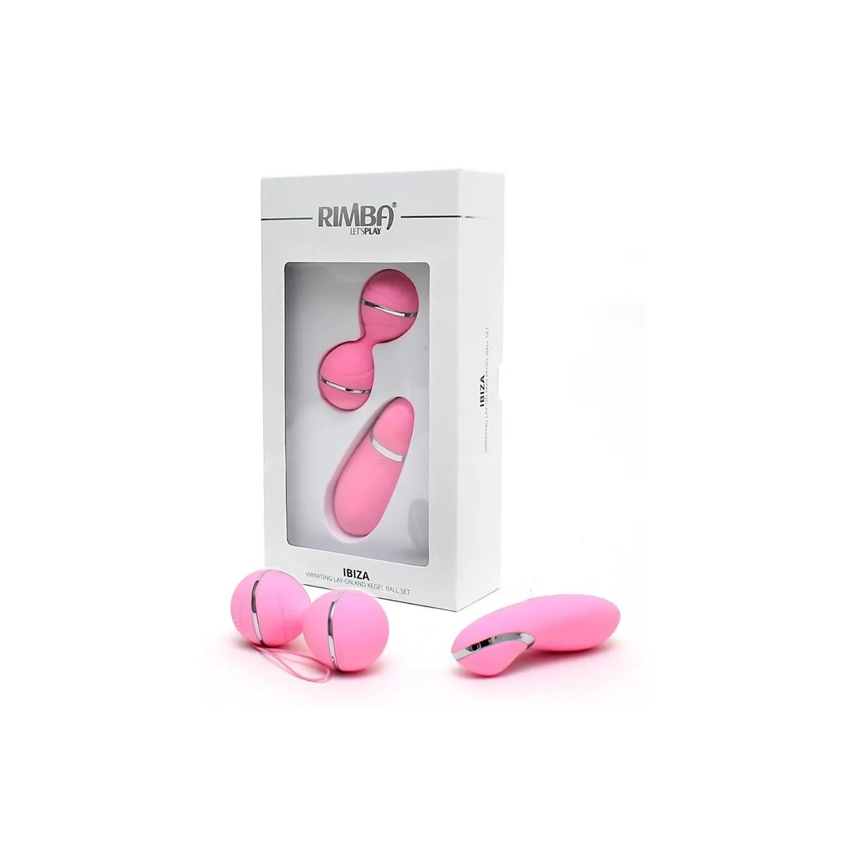 Vibrierendes Lay-On-Kegelball-Set Ibiza Rosa von Rimba Toys | Fesselliebe.de