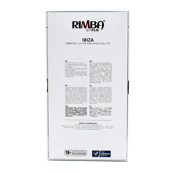 Vibrierendes Lay-On-Kegelball-Set Ibiza Rosa von Rimba Toys | Fesselliebe.de