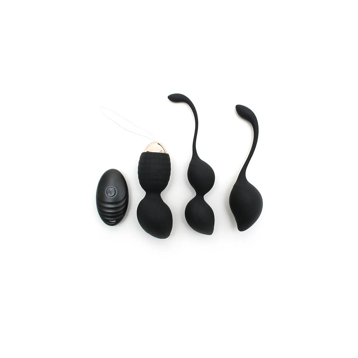 Vibrierendes Kegelball-Set Rimini Schwarz von Rimba Toys | Fesselliebe.de