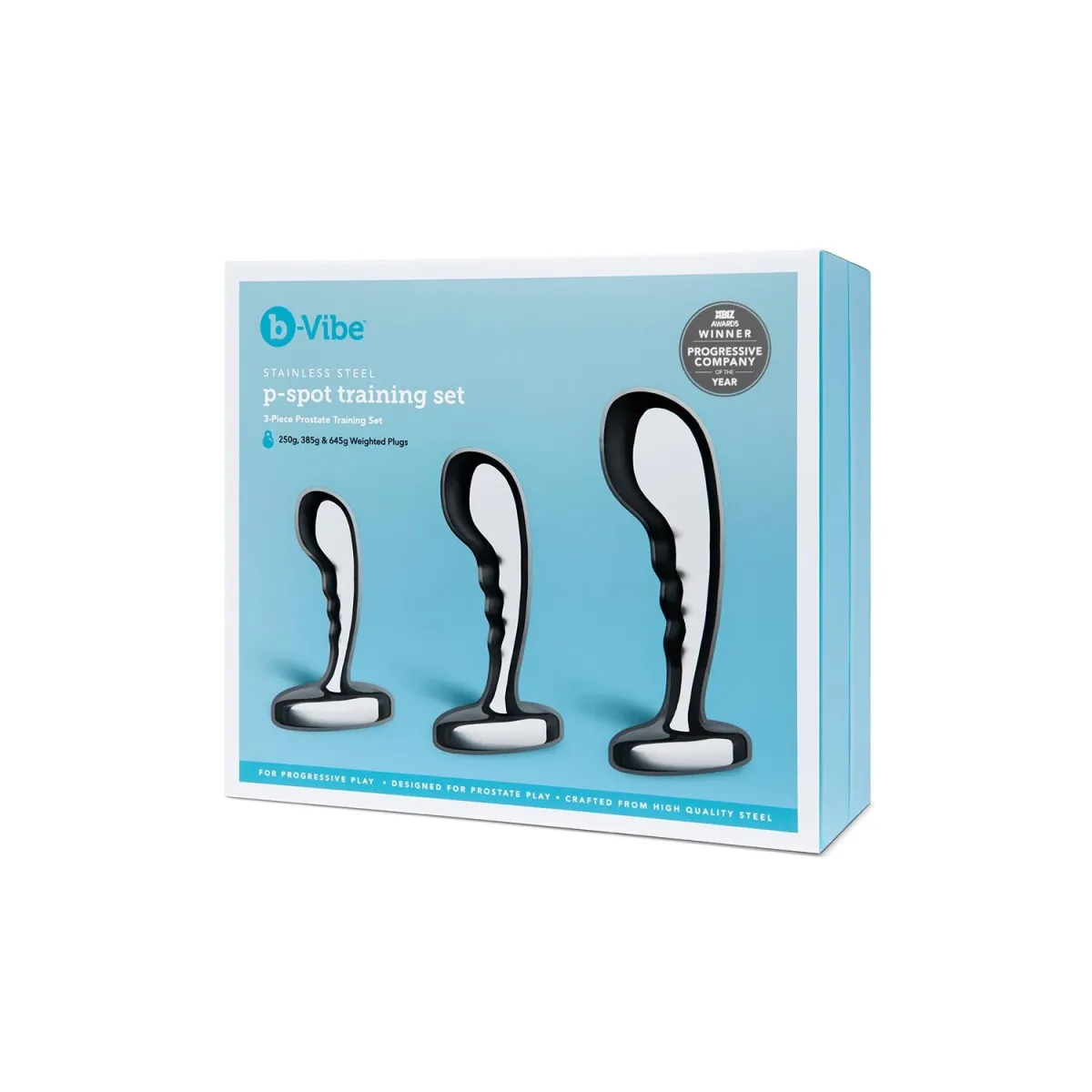 Stainless Steel P Spot Training Set von B-Vibe | Fesselliebe.de