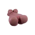 NMC 22,8 cm Silikon-Masturbator mit genopptem Tunnel, braun