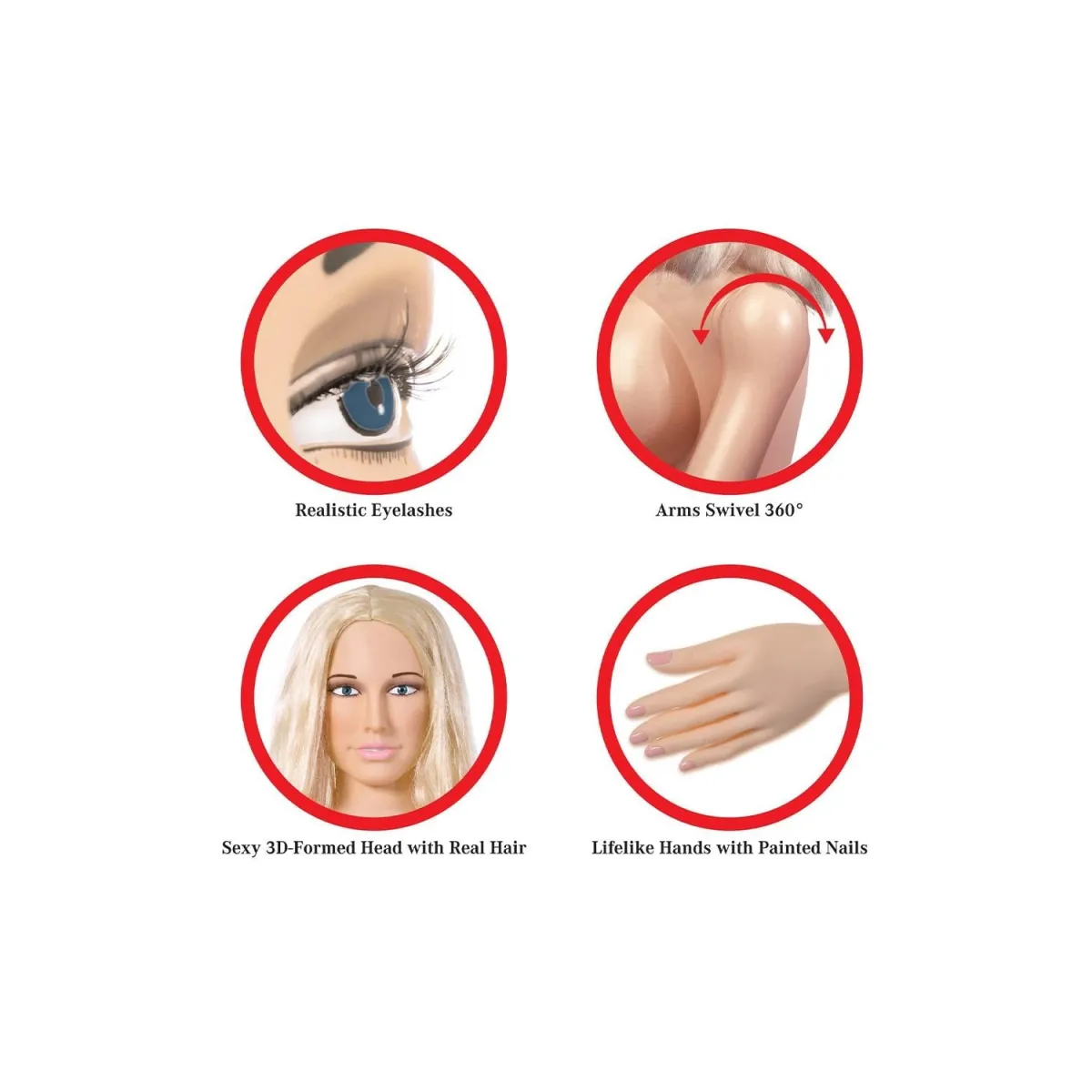 Pipedream PDX Extreme Dollz Hannah Harper Lebensgroße Liebespuppe Light | Fesselliebe.de