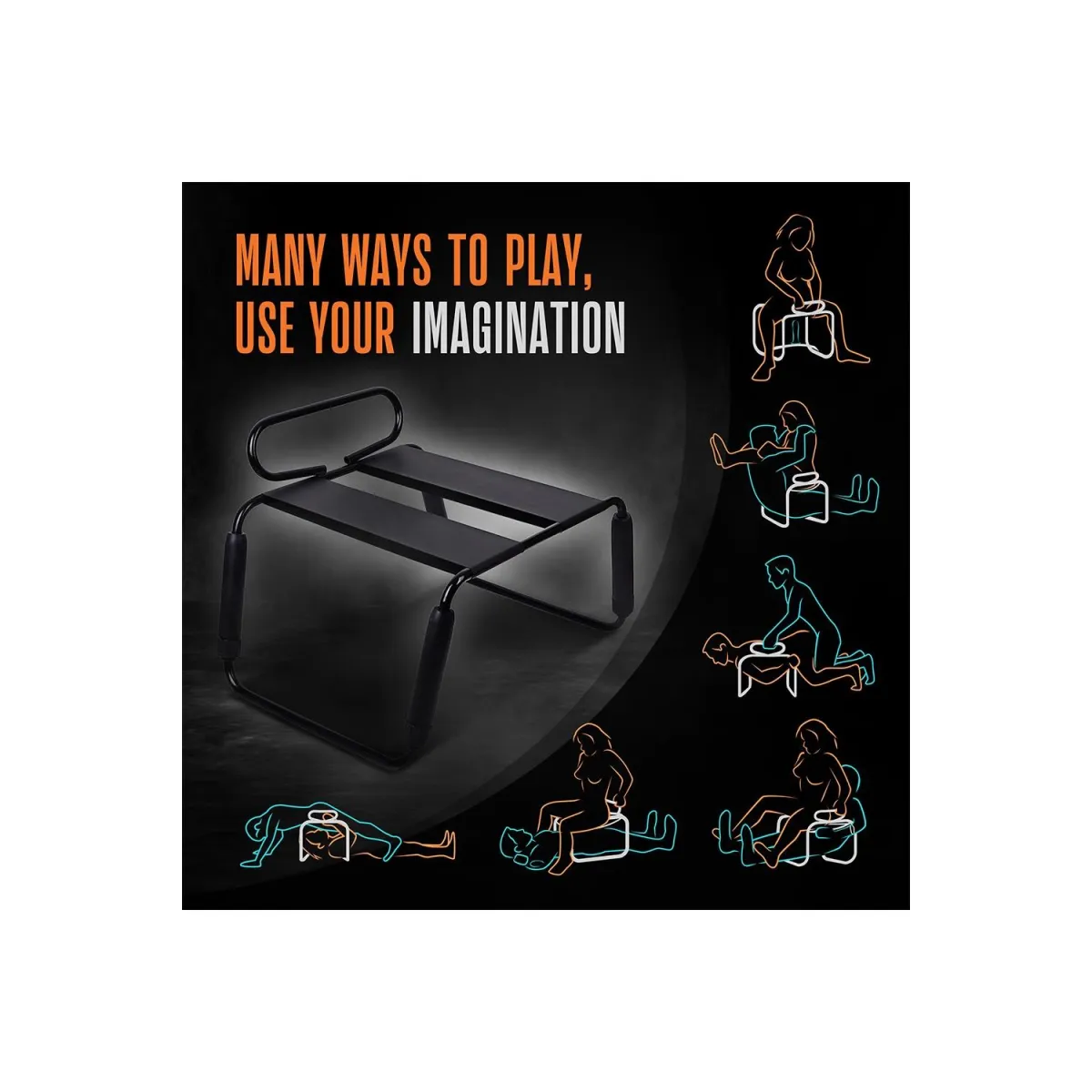 Temptasia Surrender Sexstuhl Schwarz | Fesselliebe.de