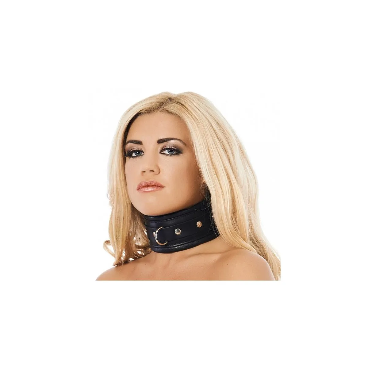 Halsband Lux schwarz Kunstleder von Bondage Play | Fesselliebe.de