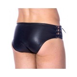 Verstellbare Leder-Slips Schwarz von Bondage Play | Fesselliebe.de
