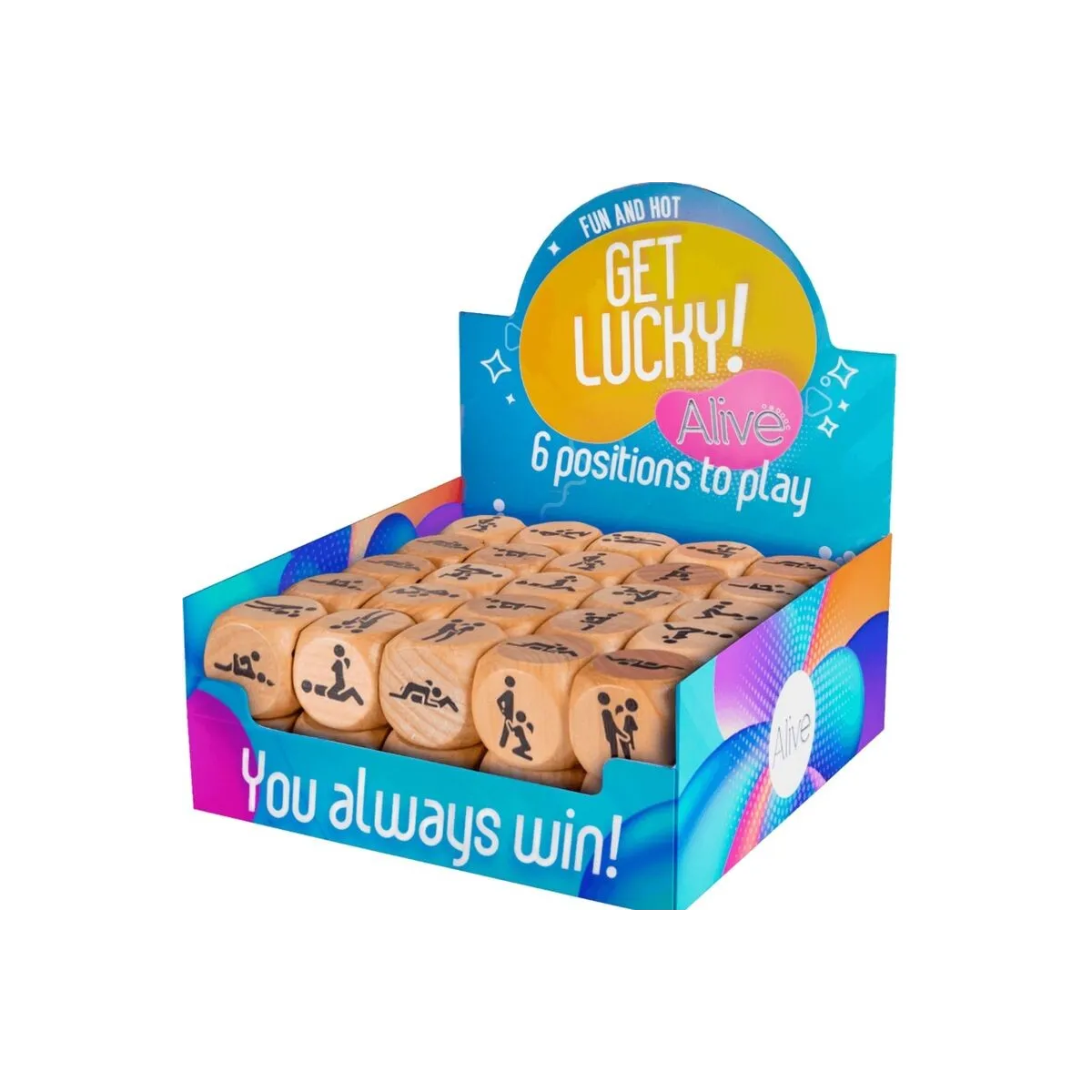 Get Lucky Dice Box 6 Positionen 50 Stück von Alive | Fesselliebe.de
