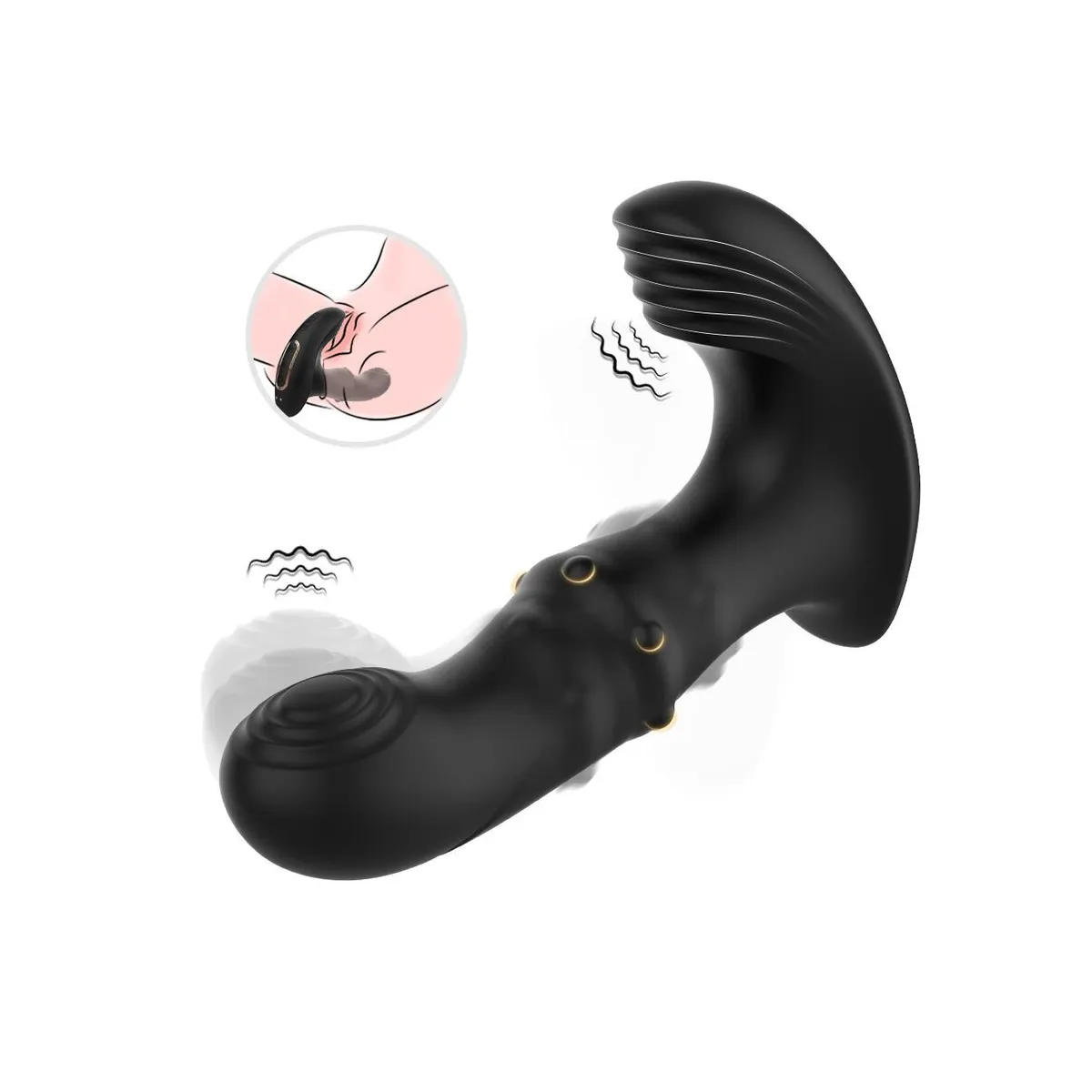 Anal-Prostata-Vibrator mit Fernbedienung Schwarz von Armony Anal | Fesselliebe.de