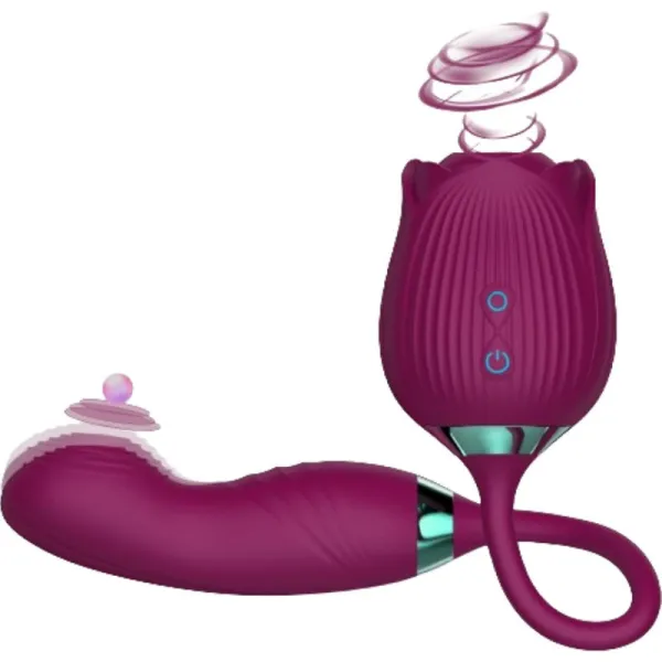 Delight Flower Saugen & Stossen Violett von Armony Stimulators | Fesselliebe.de