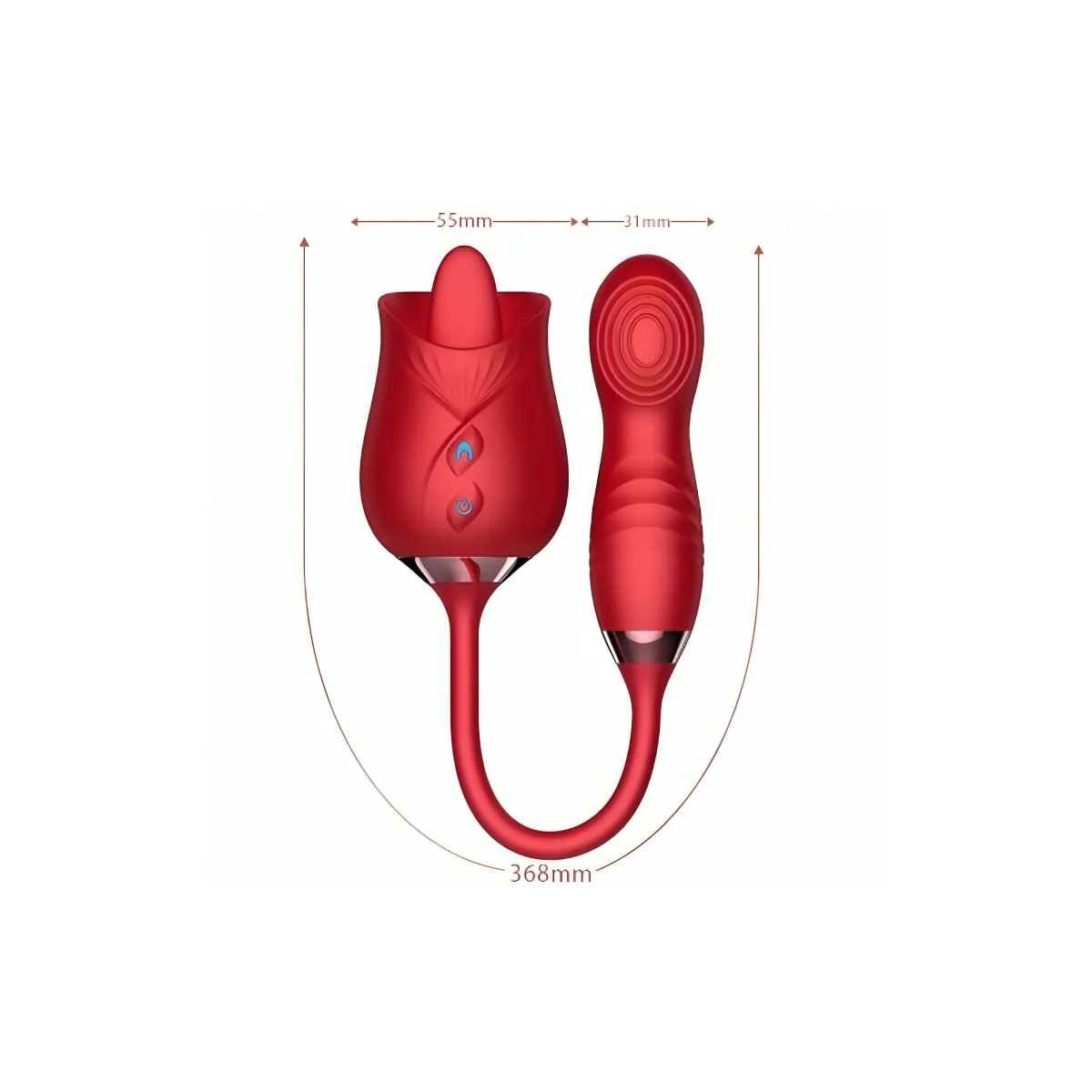 Delight Flower Vibrator & Bumping mit Roter Zunge von Armony Stimulators | Fesselliebe.de