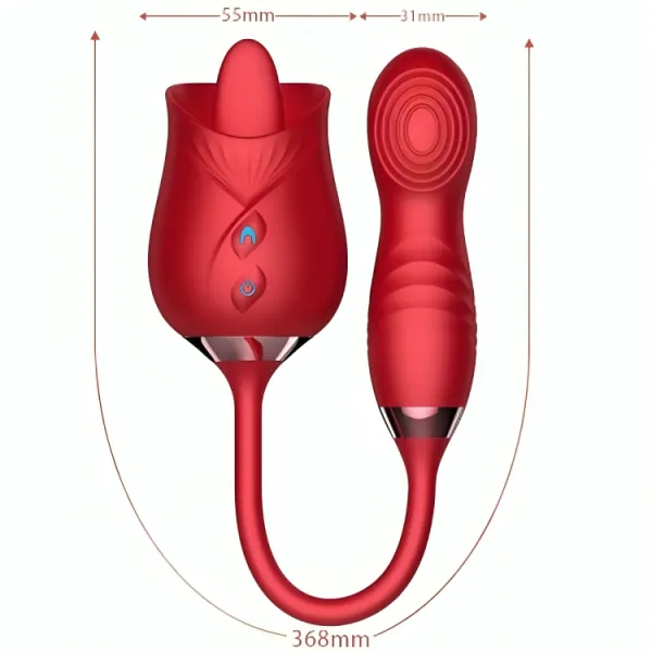 Delight Flower Vibrator & Bumping mit Roter Zunge von Armony Stimulators | Fesselliebe.de
