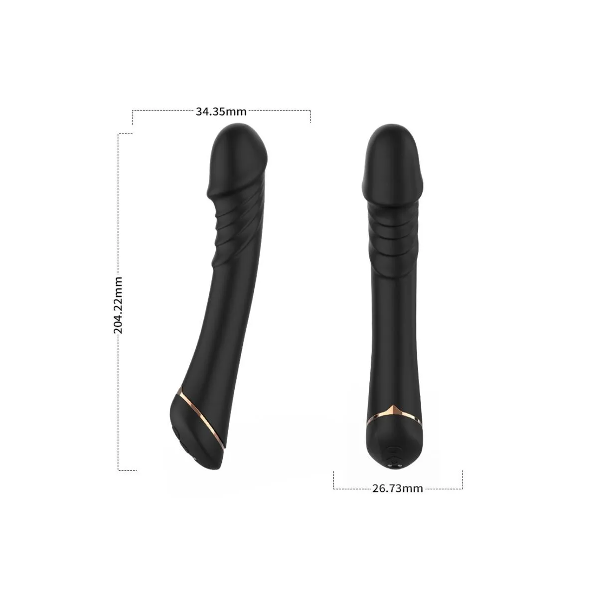 Dildo Vibrator Silikon Schwarz von Armony Vibrators | Fesselliebe.de