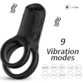Doppelringvibrator Schwarz von Armony For Him