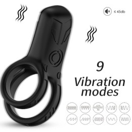 Doppelringvibrator Schwarz von Armony For Him | Fesselliebe.de