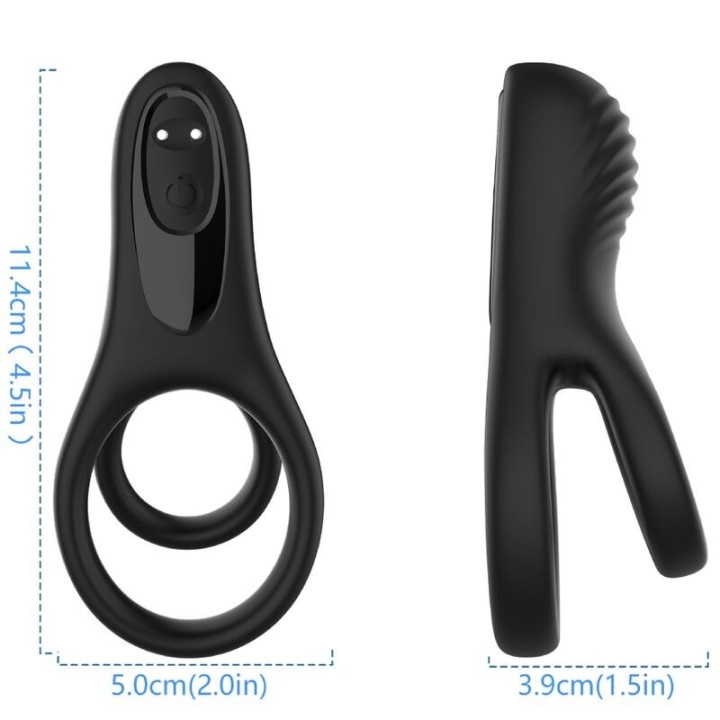 Doppelringvibrator Schwarz von Armony For Him | Fesselliebe.de