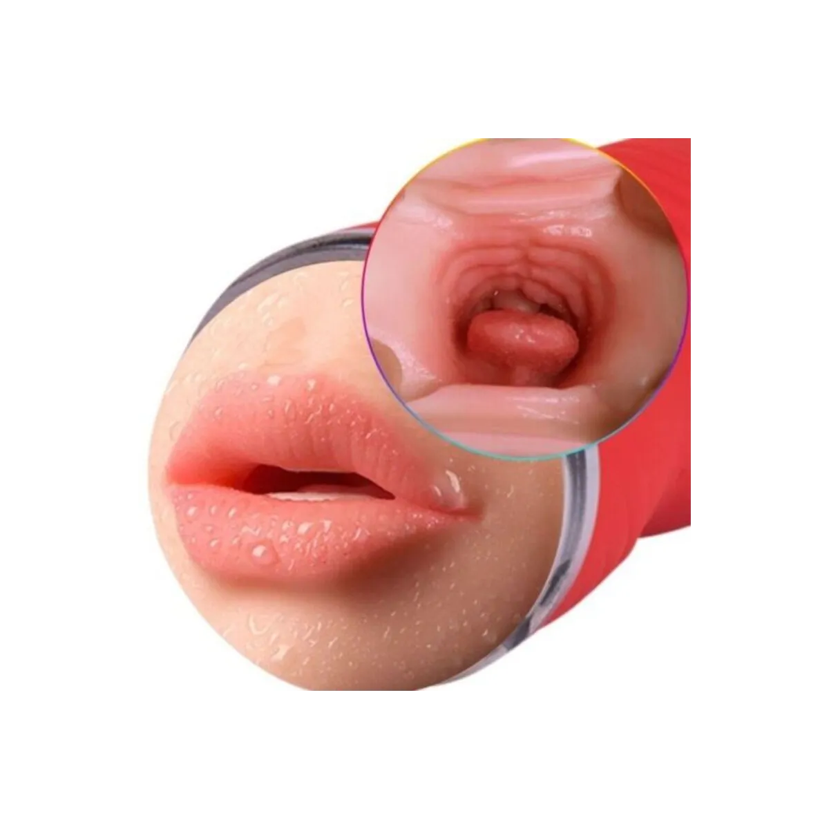 Doppelter Vagina- und Mund-Roter Masturbator von Armony For Him | Fesselliebe.de