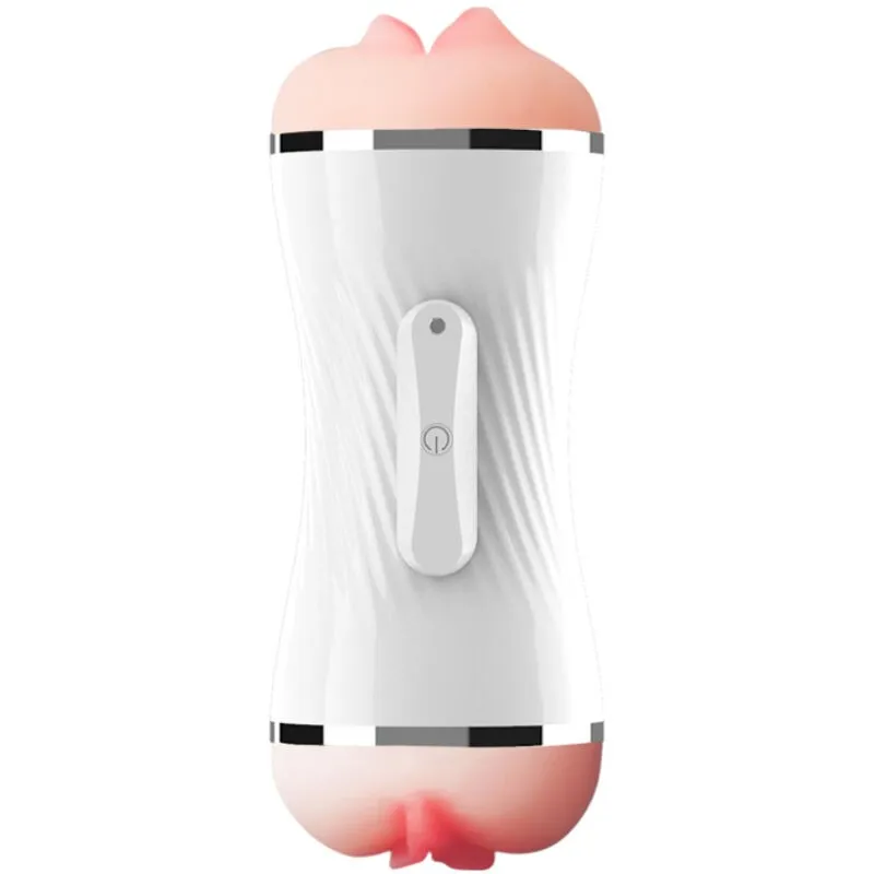 Doppelter Vagina- und Mundvibrator Masturbator Weiss von Armony For Him | Fesselliebe.de