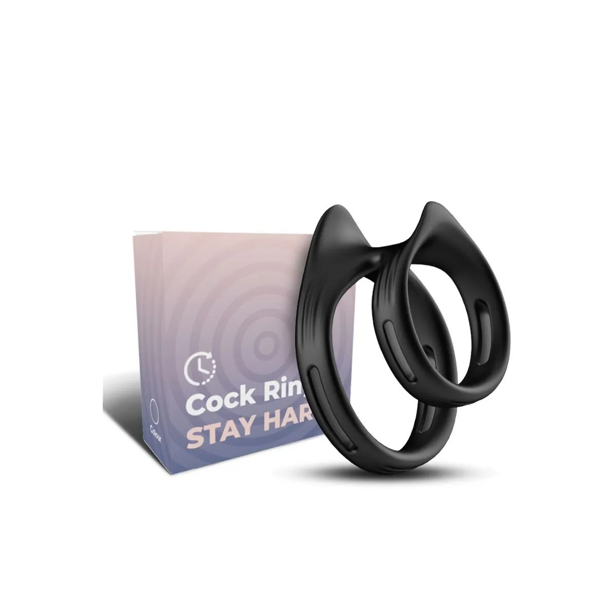Dualring Doppelter Elastischer Ring Schwarz von Armony For Him | Fesselliebe.de