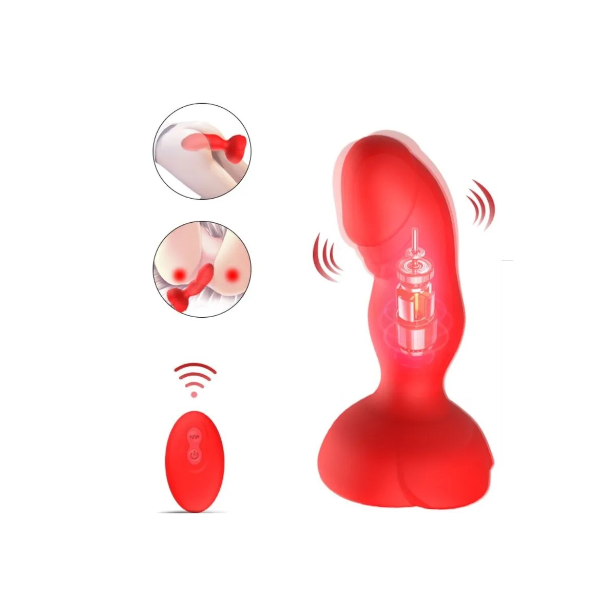 Extreme A Bloom Rose Vibrator & Analstecker mit Fernbedienung Rot von Armony Anal | Fesselliebe.de
