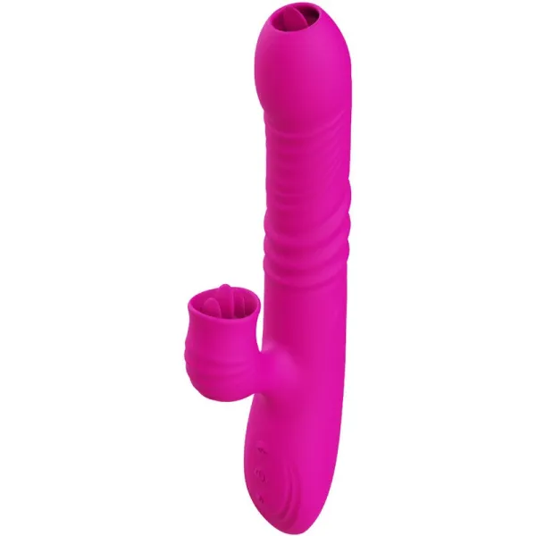 Fanny Multifunktions-Doppelzungenvibrator Fuchsia Wärmeeffekt von Armony Vibrators | Fesselliebe.de