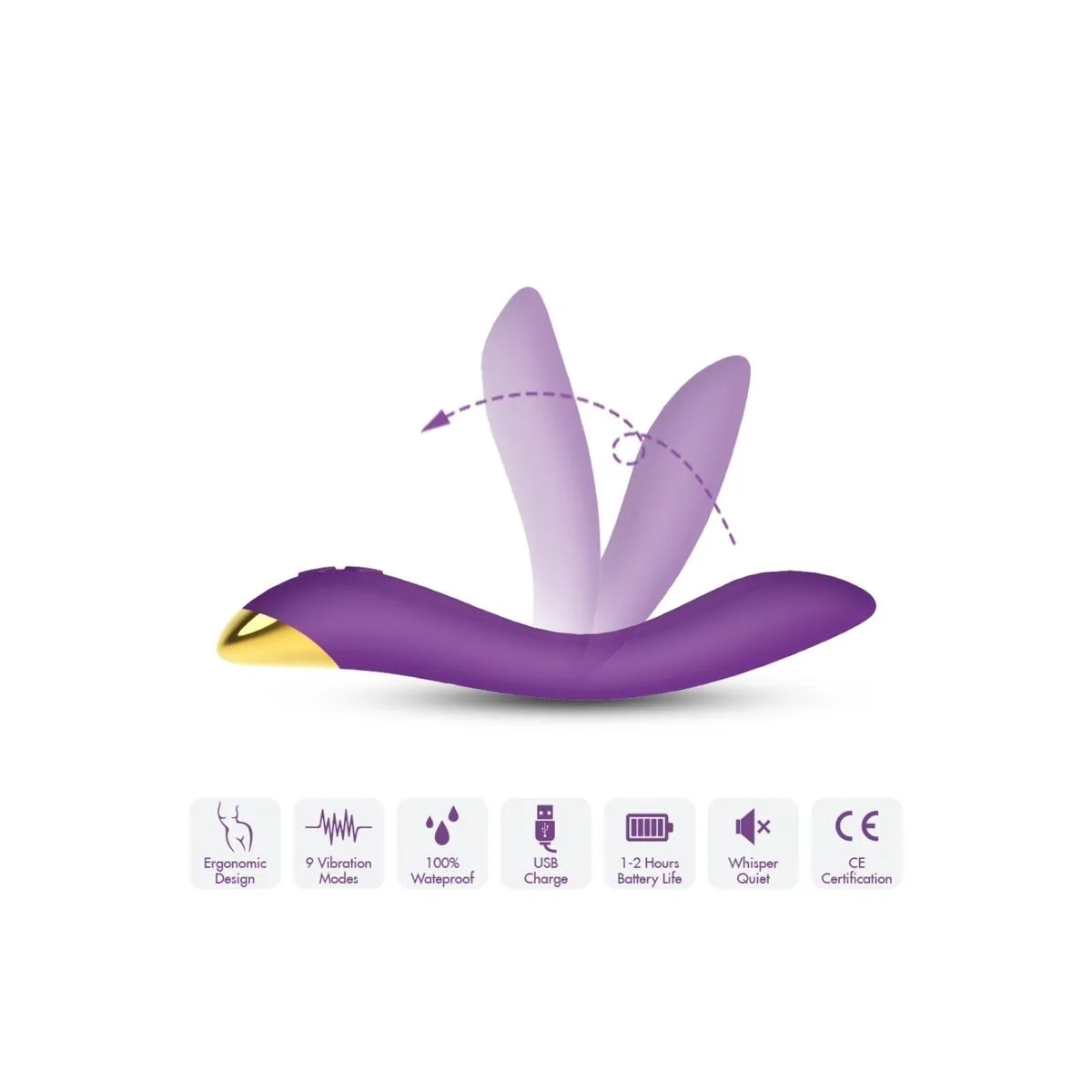 Flamingo Vibrator Multiposition Lila von Armony Vibrators | Fesselliebe.de