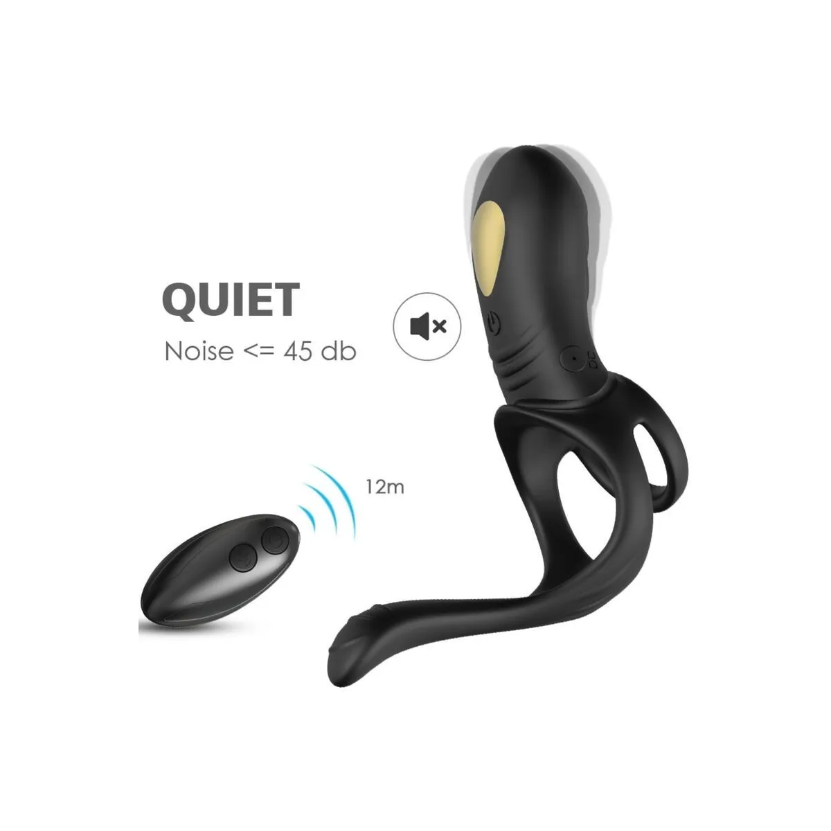 Joy Jumper Ringvibrator für Paare & Analplug mit Fernbedienung Schwarz von Armony For Him | Fesselliebe.de