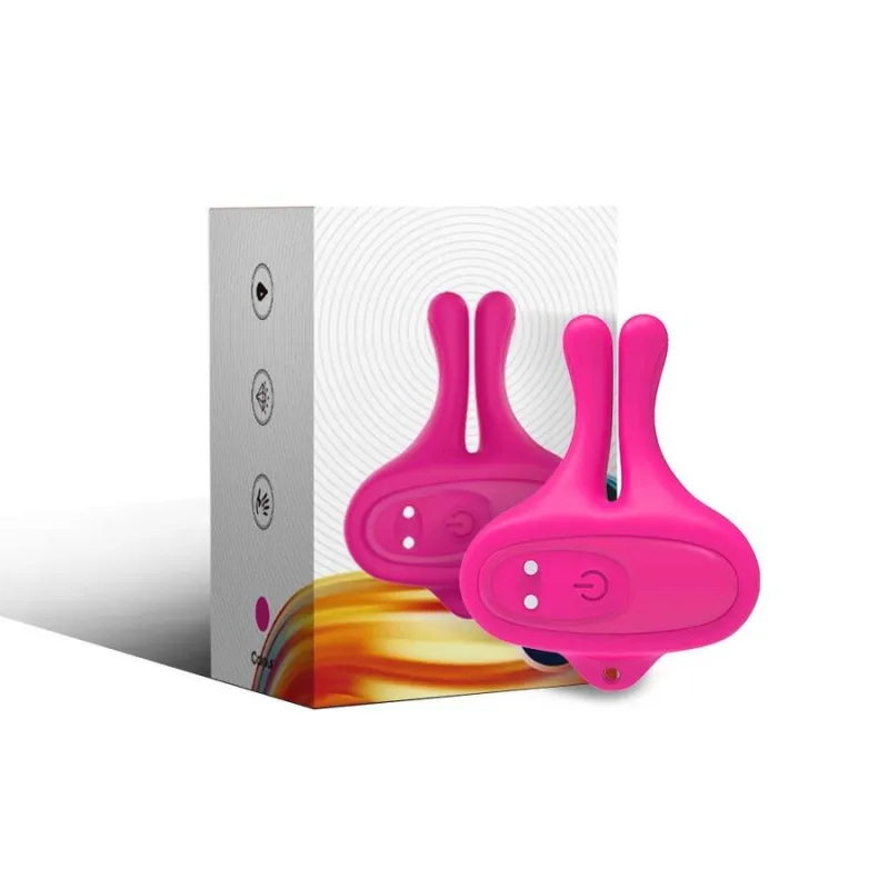Rabbitform Vibration Magnetische Nippelklemmen Rosa von Armony Stimulators | Fesselliebe.de