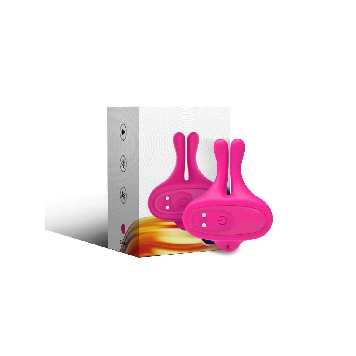 Rabbitform Vibration Magnetische Nippelklemmen Rosa von Armony Stimulators | Fesselliebe.de