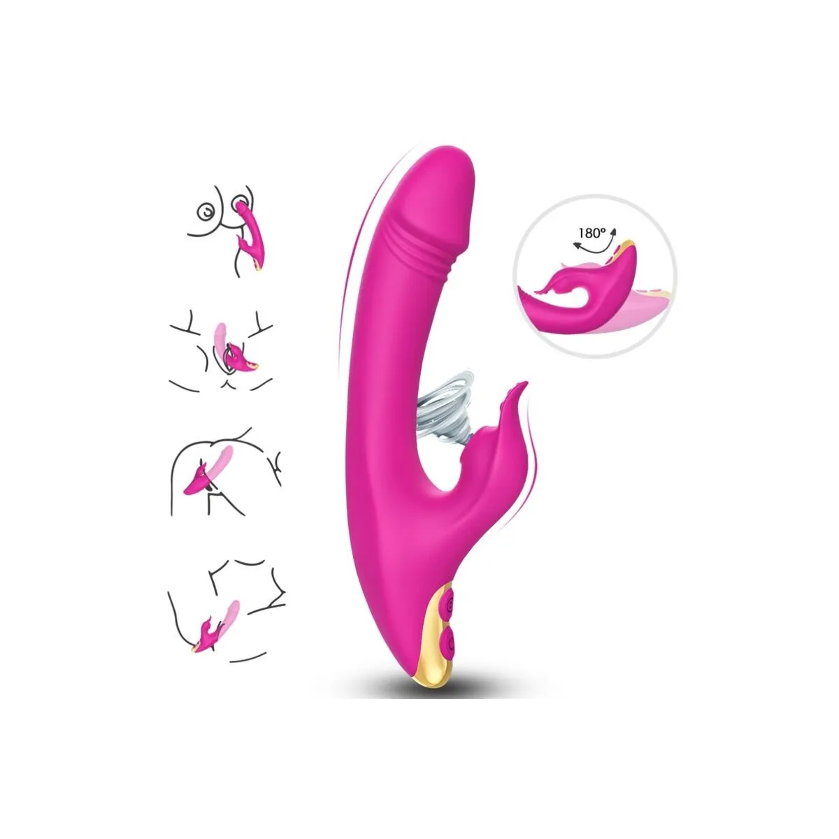 Love Klitoris & G-Spot Saugnapf Fuchsia von Armony Stimulators | Fesselliebe.de